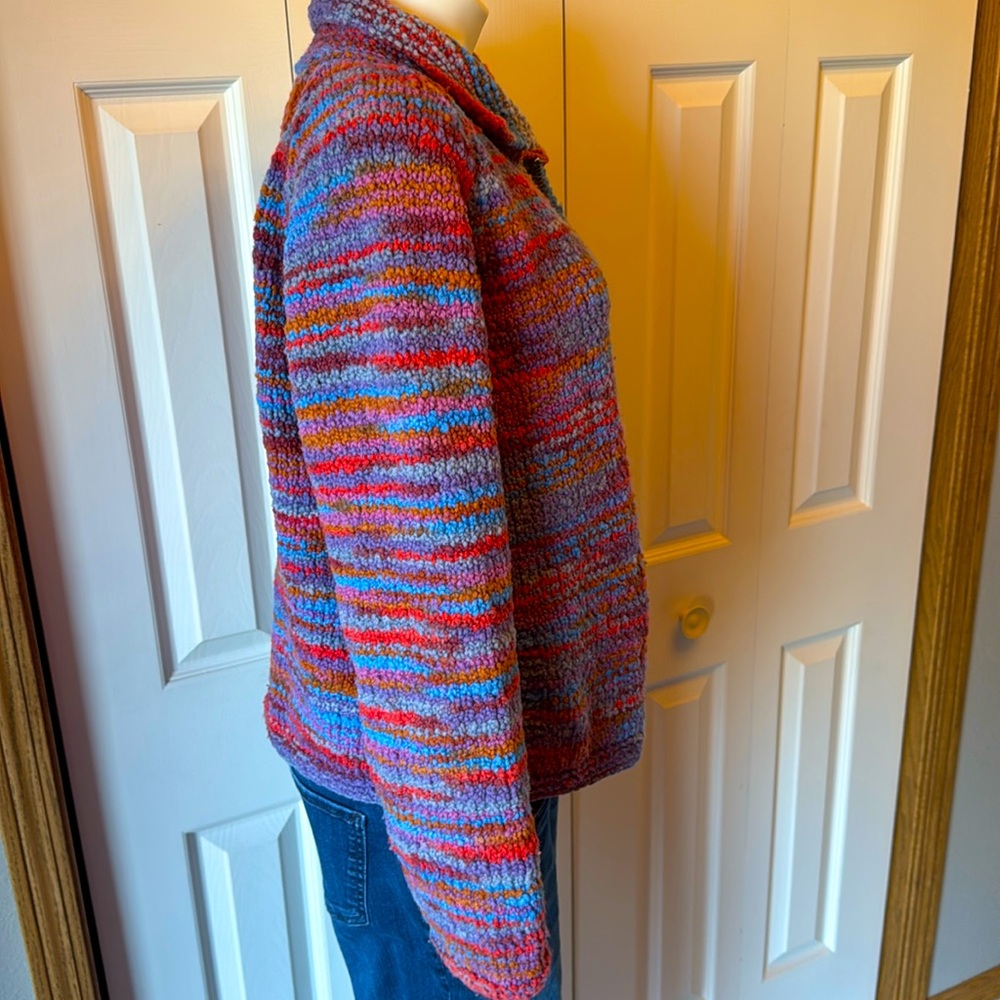 Colorful Knit Zip-Up Jacket - Picture 5 of 9